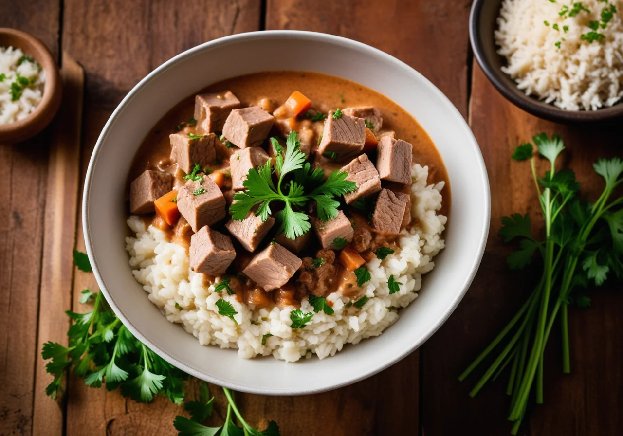 Veal Ragout with Parsley Root