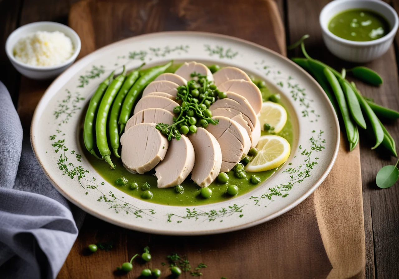 Steamed Chicken Breast with Herb Sauce