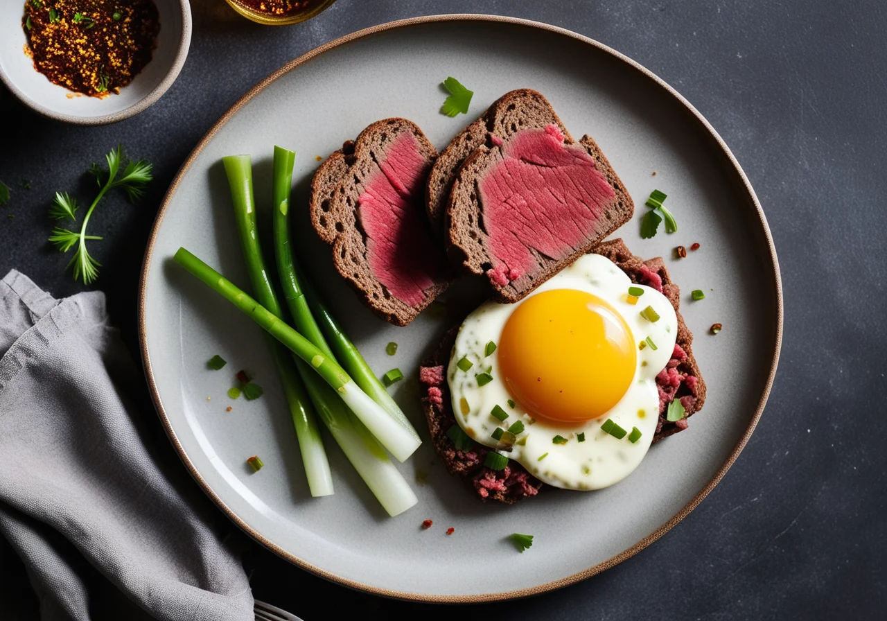 Filet Tatar with Spring Onions