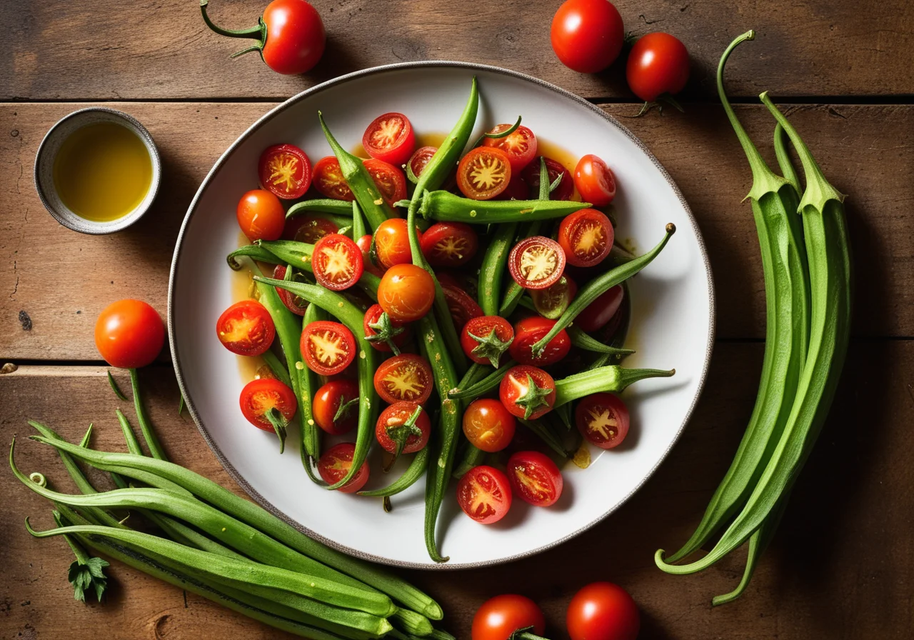 Okra Tomato Vegetable