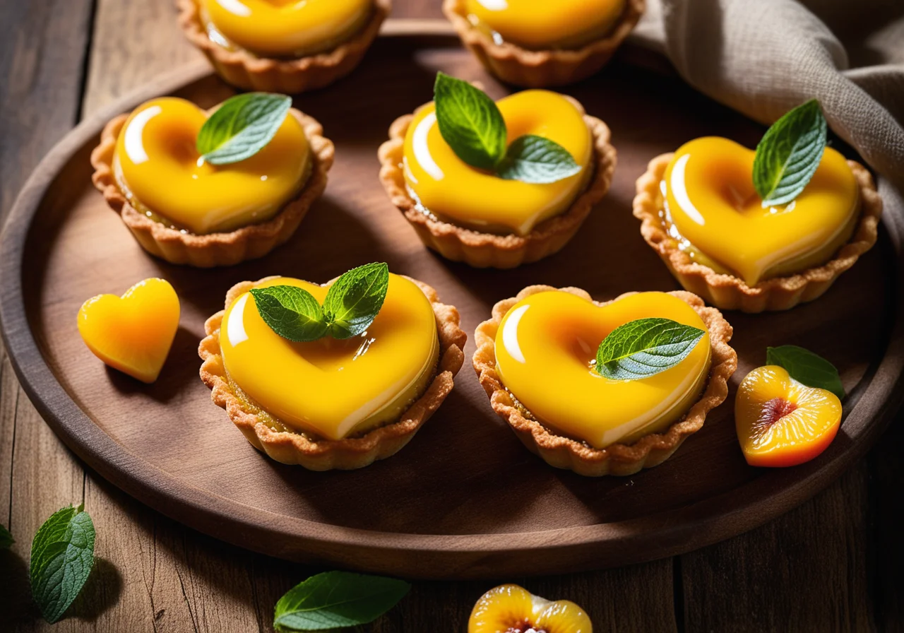 Heart-Shaped Tartlets with Passion Fruit