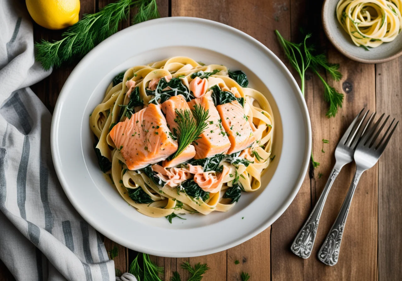Pasta with Creamy Salmon Sauce