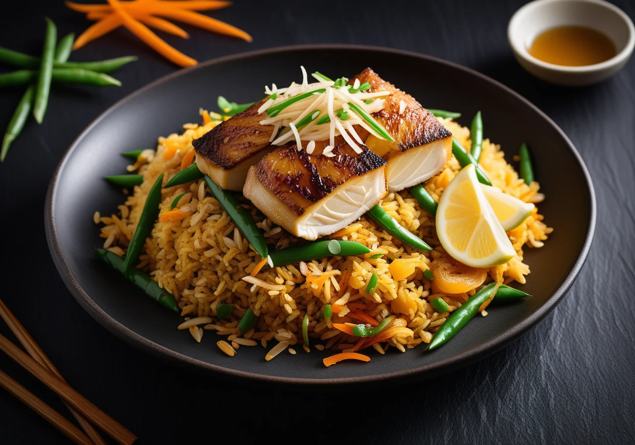Fried Rice with Sea Bass