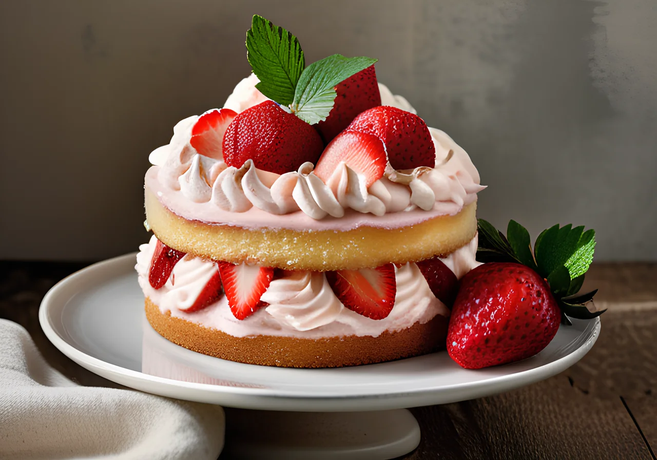 Strawberry Cream Cake