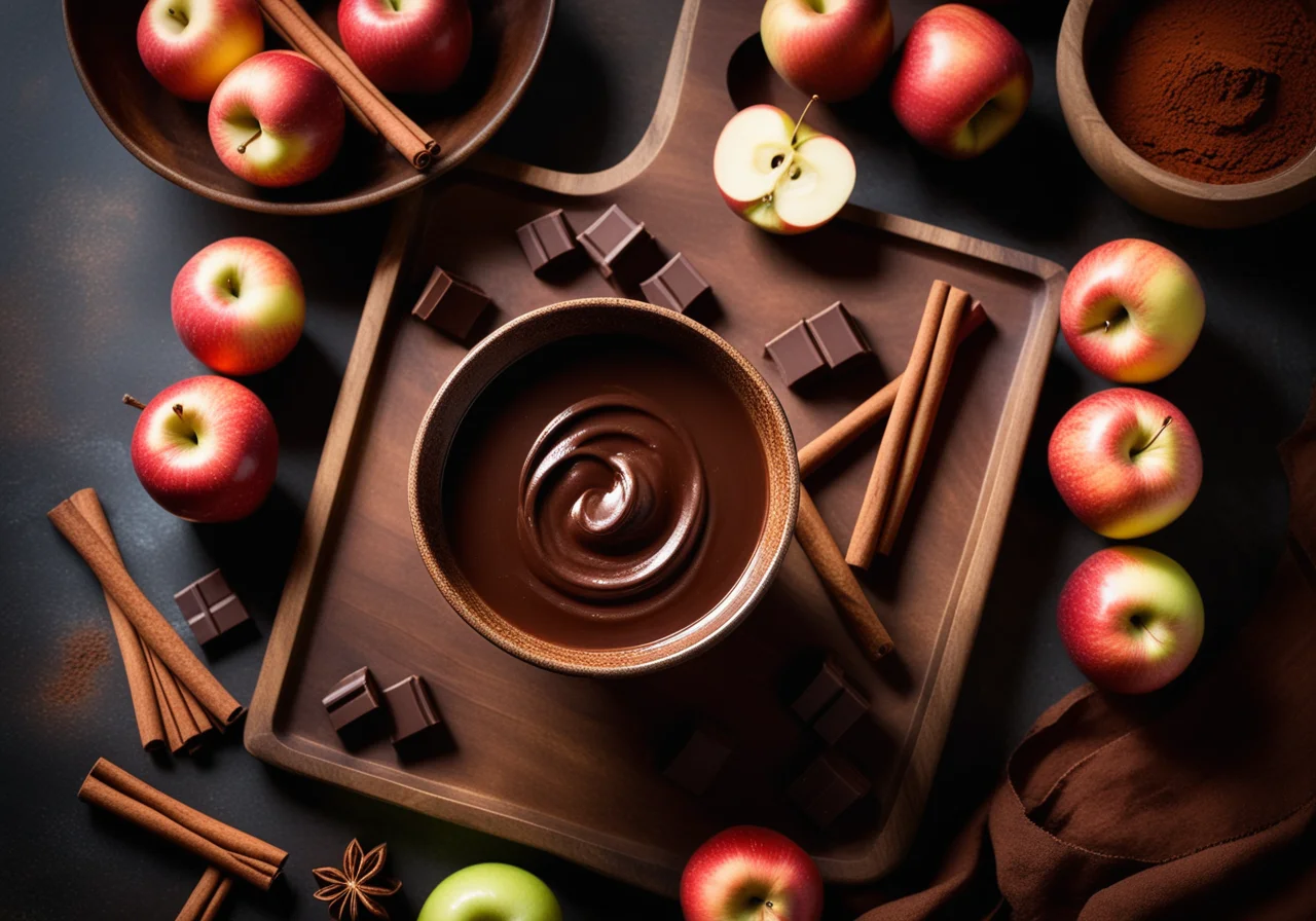 Apples with Cinnamon for Chocolate Fondue