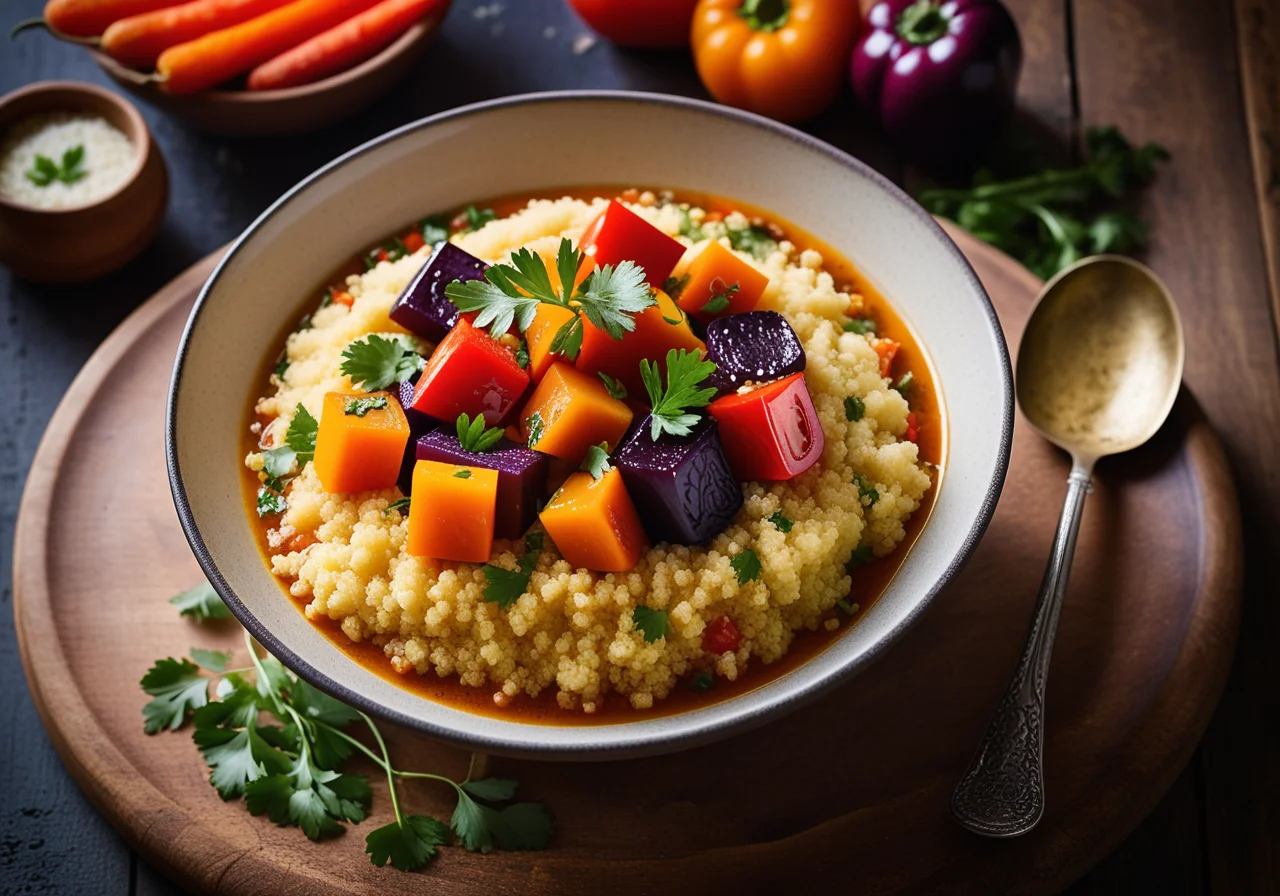 Oriental Vegetable Pan with Couscous