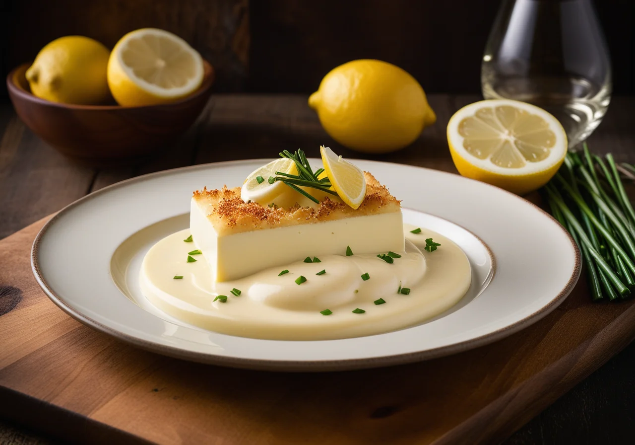 Halibut with Potatoes and Béchamel Sauce