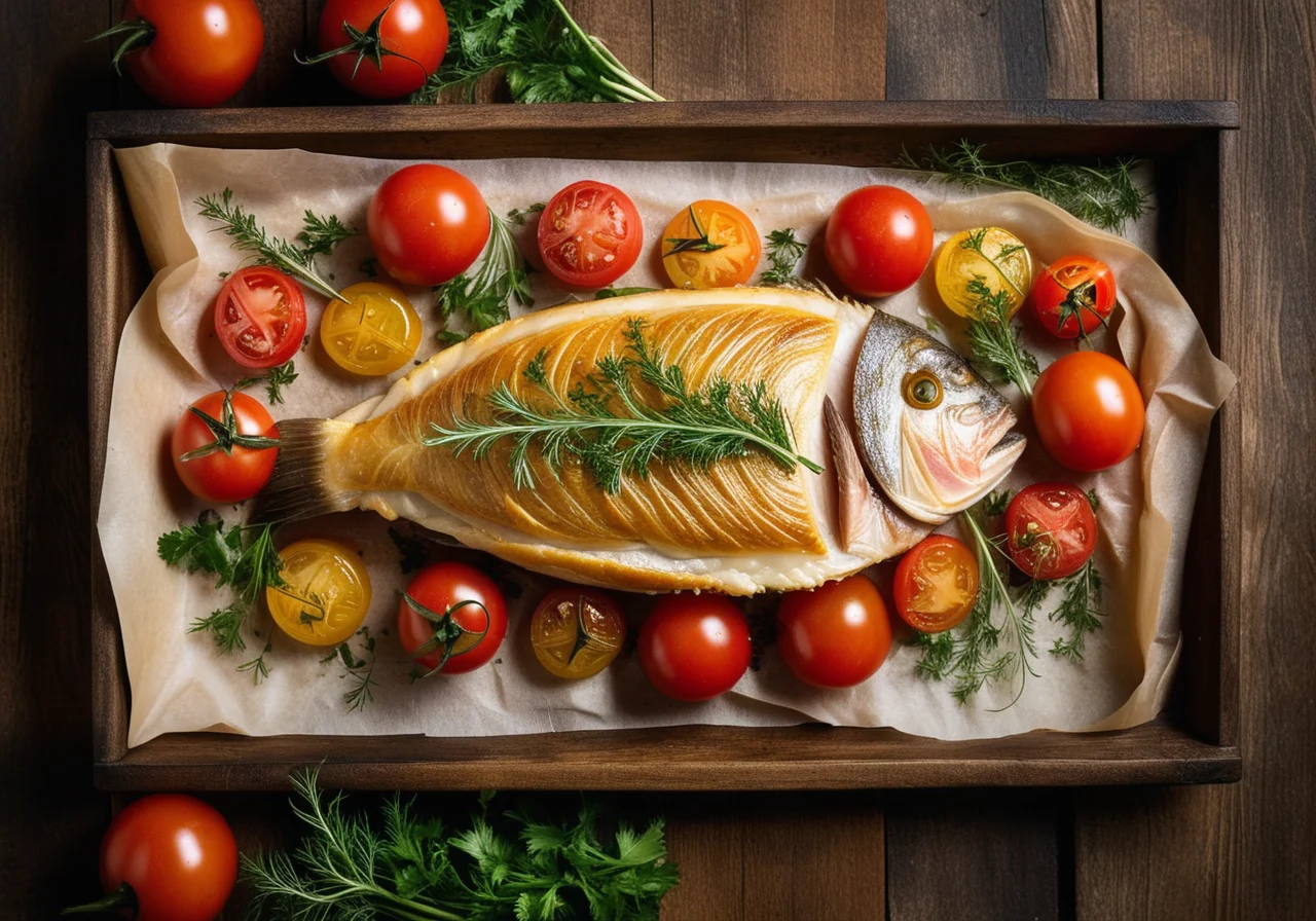 Steamed Sea Bream Wrapped in Parchment