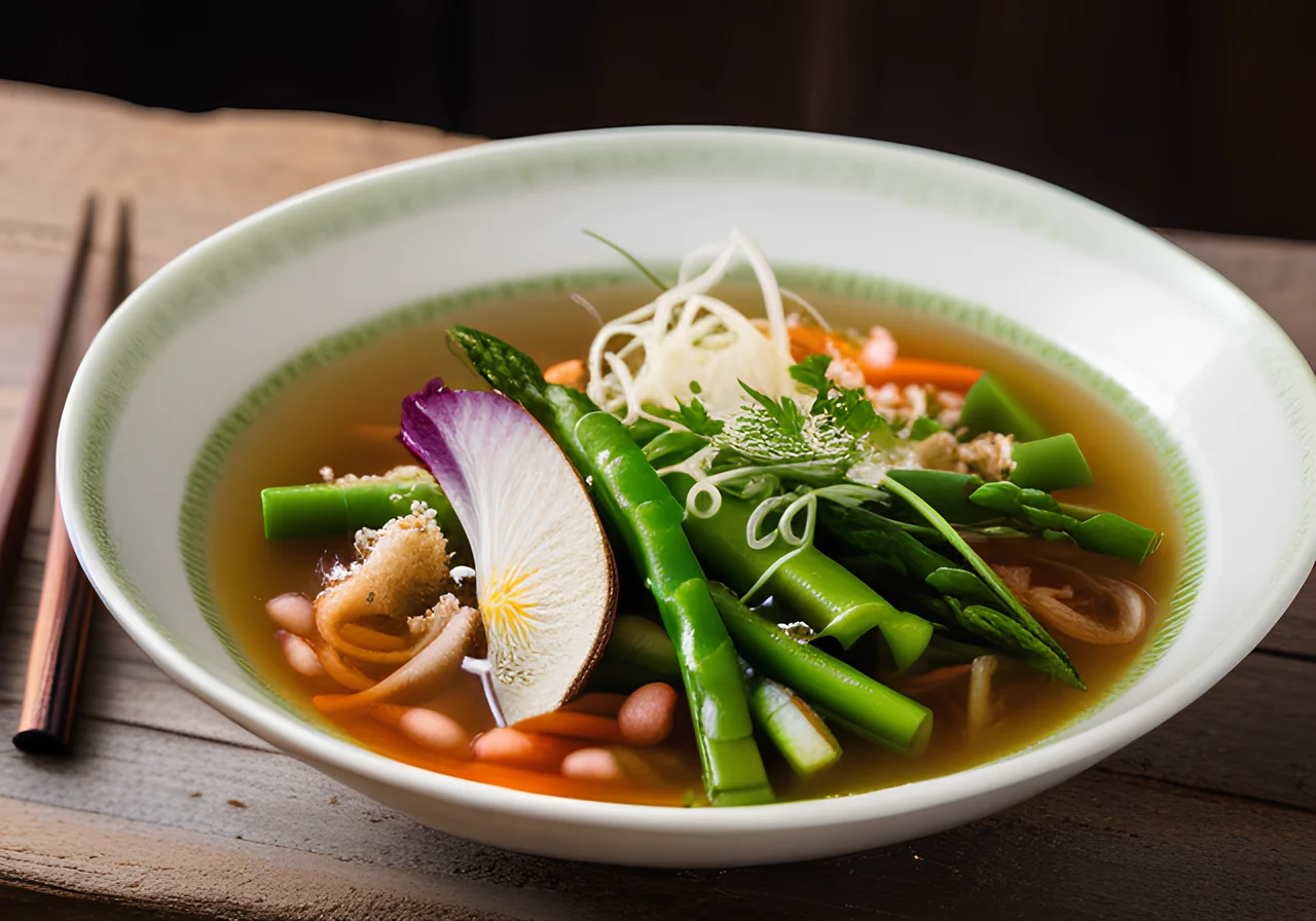 Asian Vegetable Soup with Glass Noodles