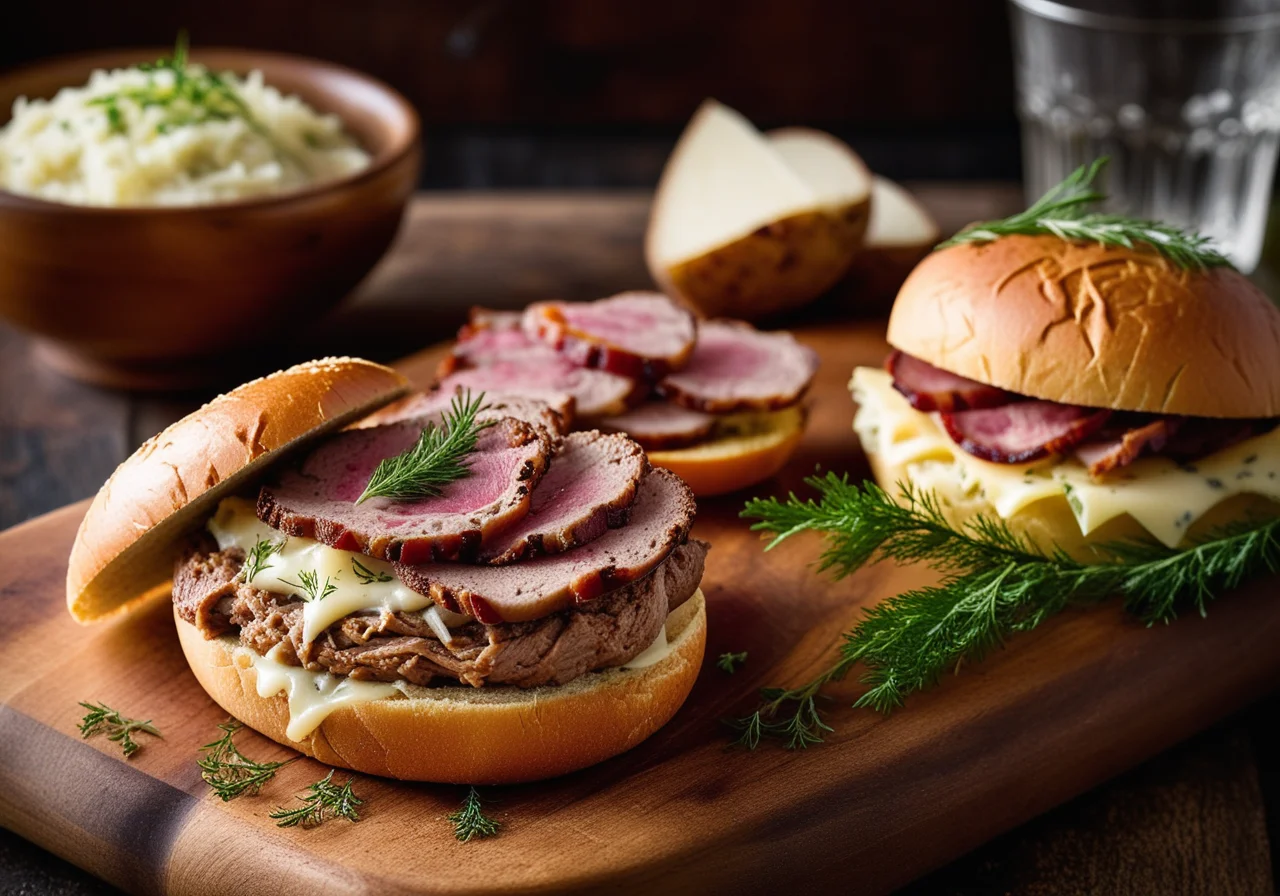 Pork Roll with Sauerkraut Filling