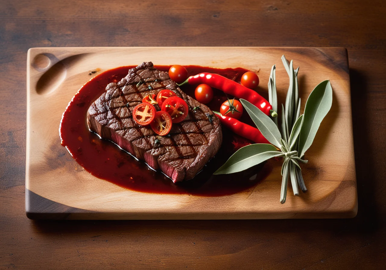 Beef Steak with Tomato Sauce