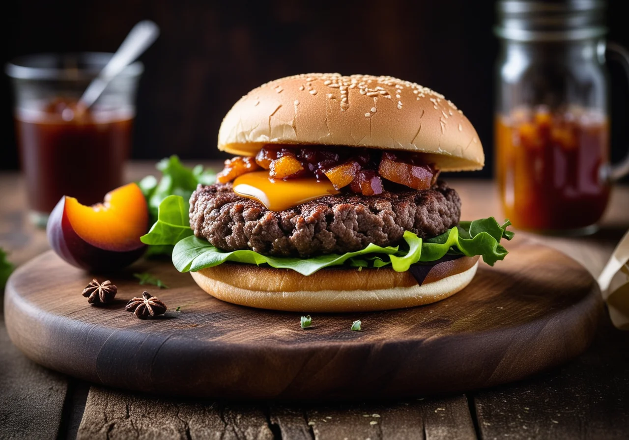 Venison Burger with Apricot Sauce
