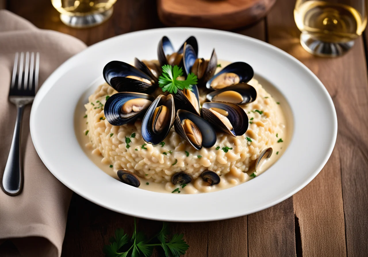 Ricotto mit Herzmuscheln und Geflügel