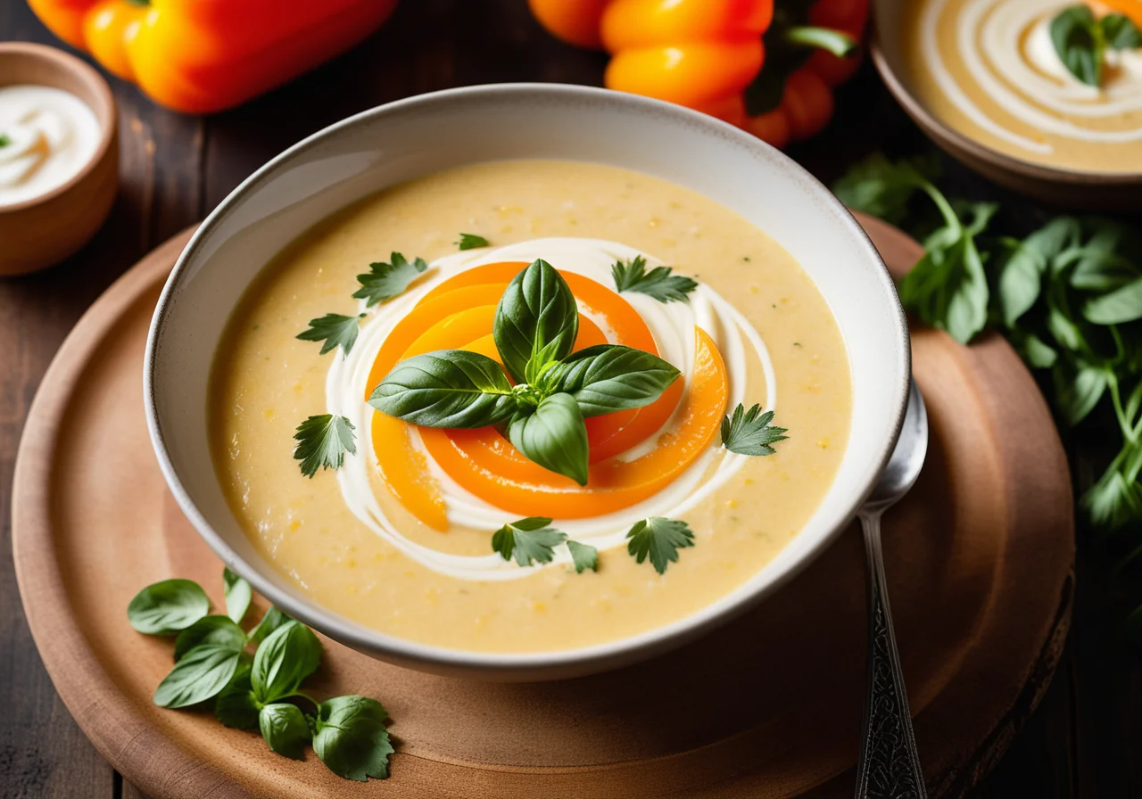 Potato-Corn Soup with Bell Peppers