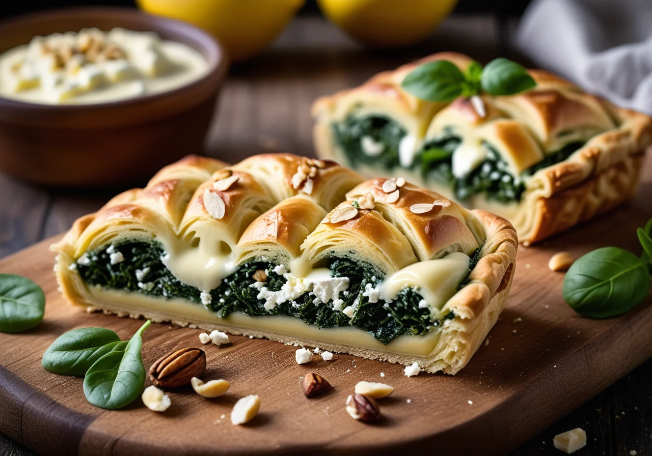 Spicy Spinach-Feta Strudel