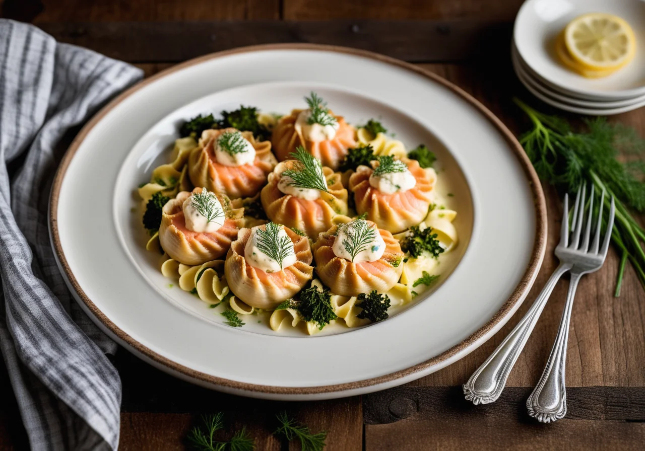 Conchiglie with Salmon Filling