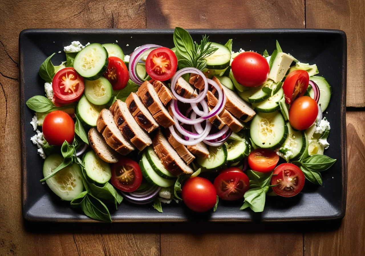 Greek Salad with Grilled Chicken