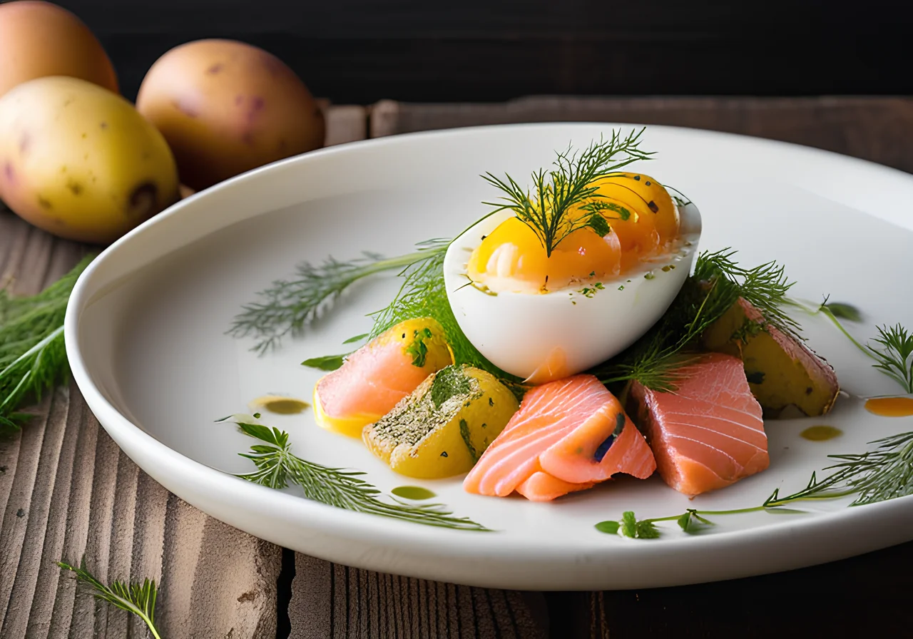 Salmon Trout Tartare with Herb Potatoes