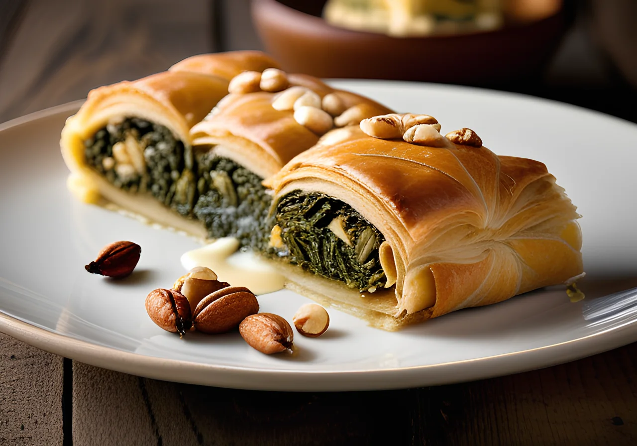Strudel with Swiss Chard and Sheep Cheese