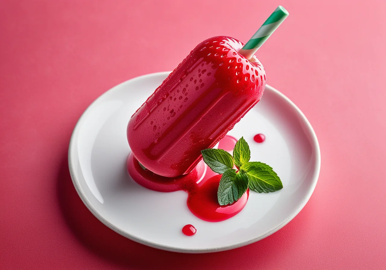 Strawberry Ice Pops