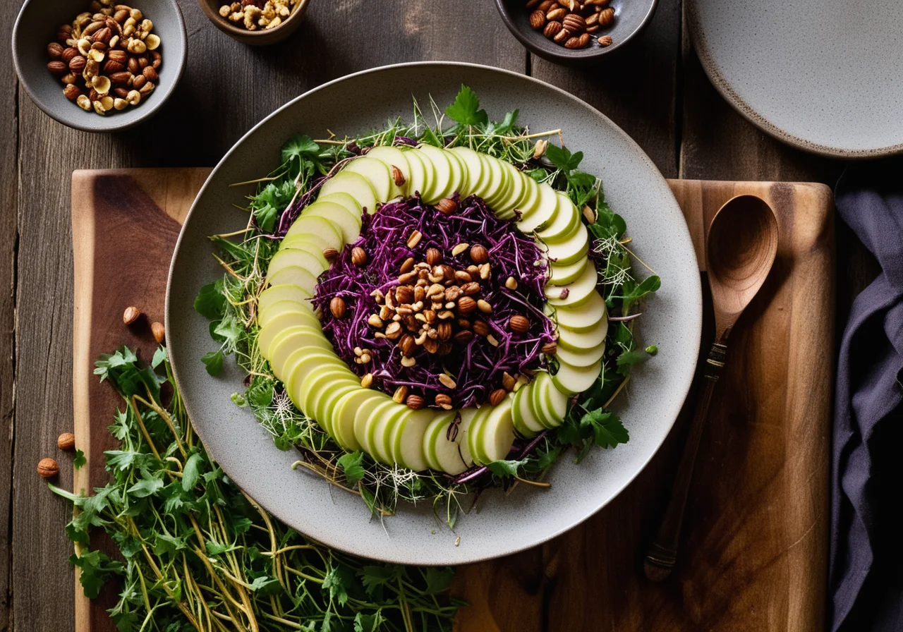Black Salsify Salad with Hazelnuts