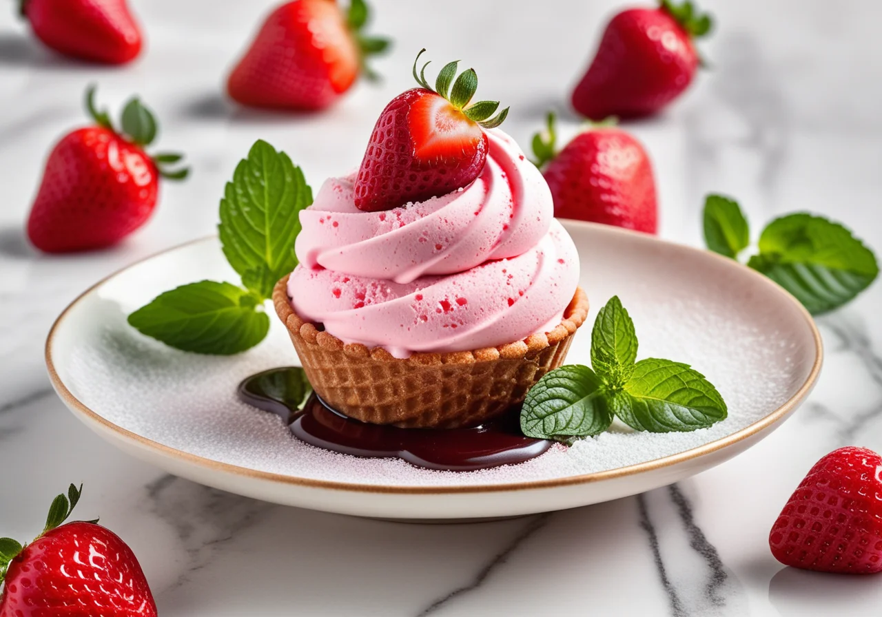 Lactose‑Free Strawberry Ice Cream