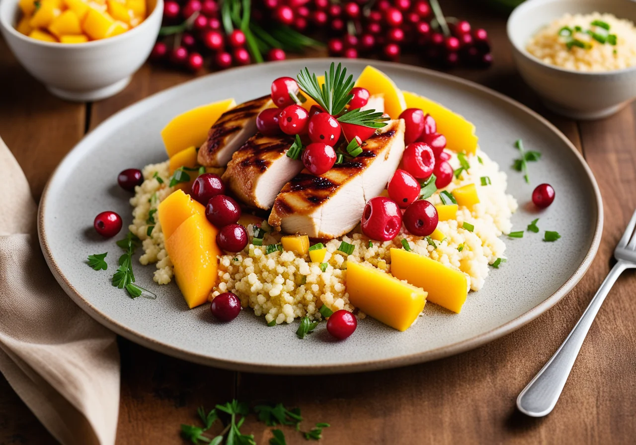 Spicy Chicken Fillet with Mango and Couscous