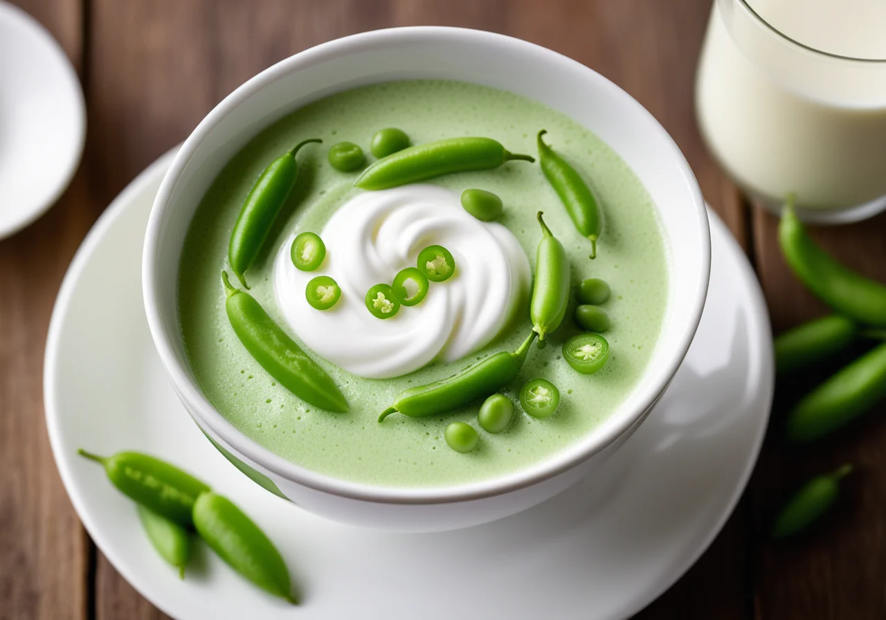 Wasabi Milk Foam with Peas