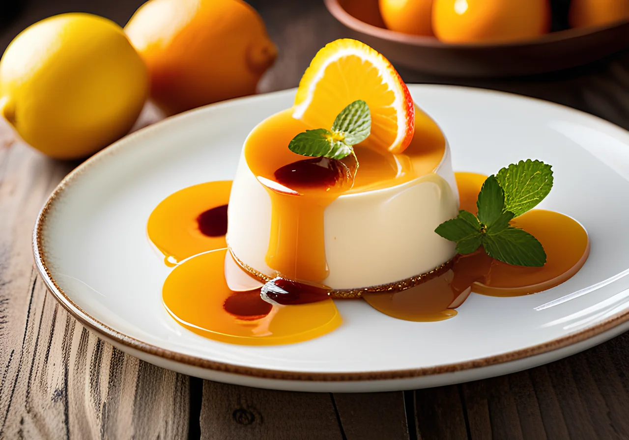 Lemon Dessert with Fruity Caramel
