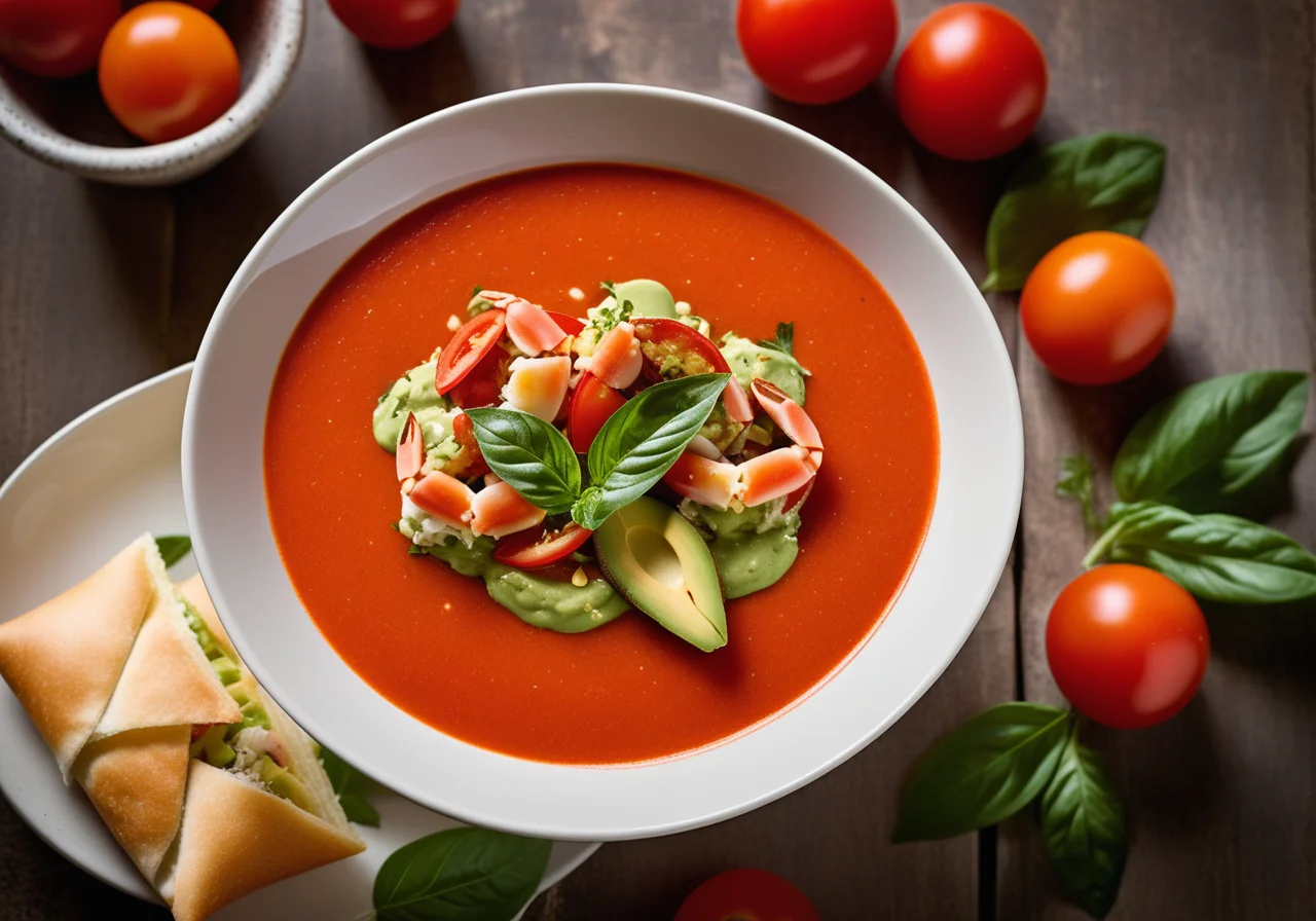 Tomato Soup with River Crab