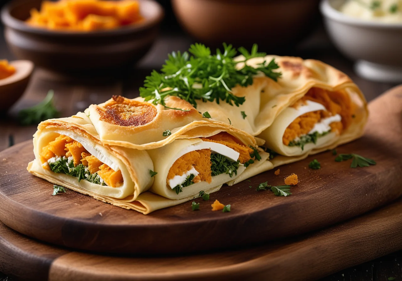 Fish Potato Strudel from Filo Dough