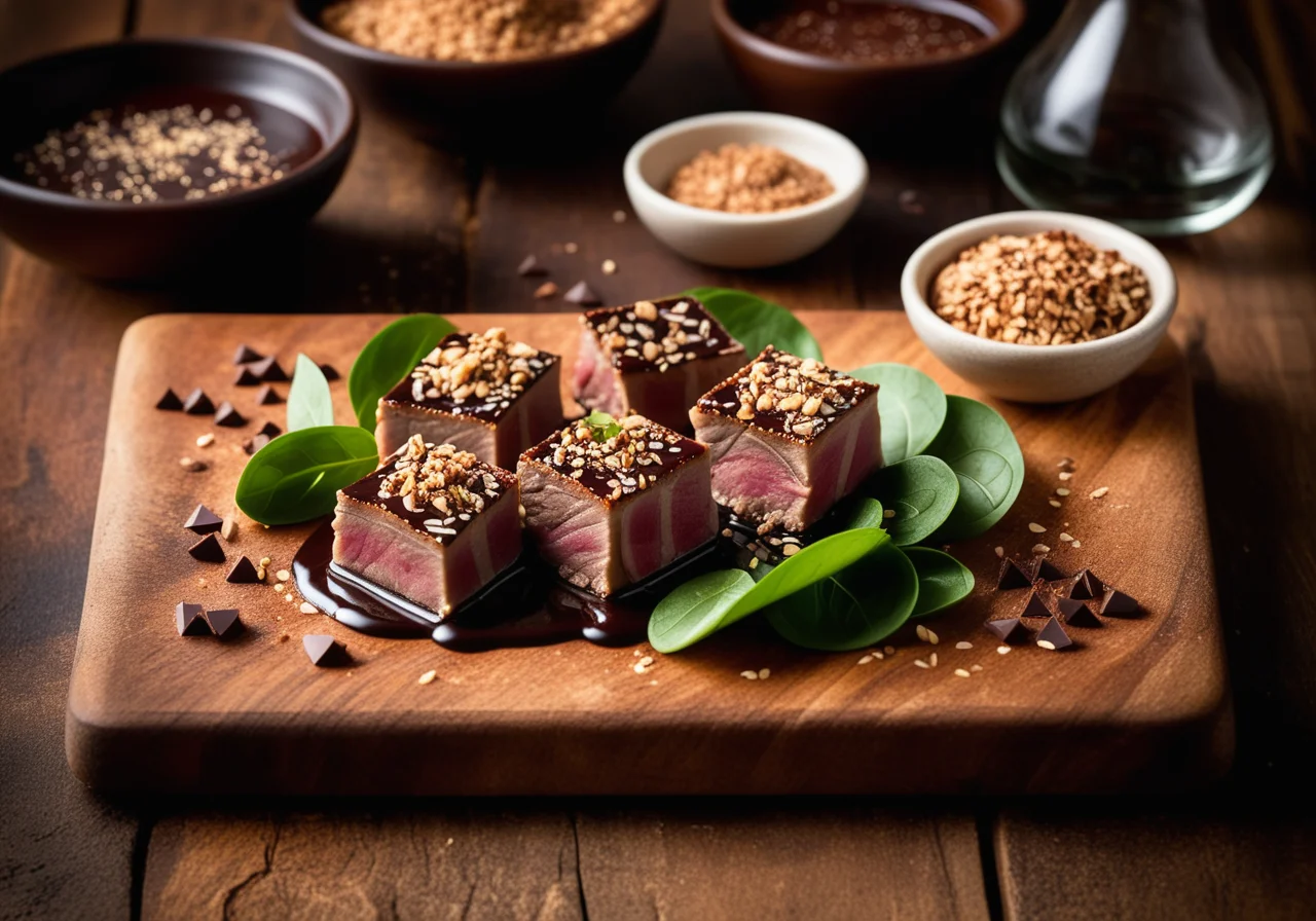 Tuna in Mexican Chocolate Sauce