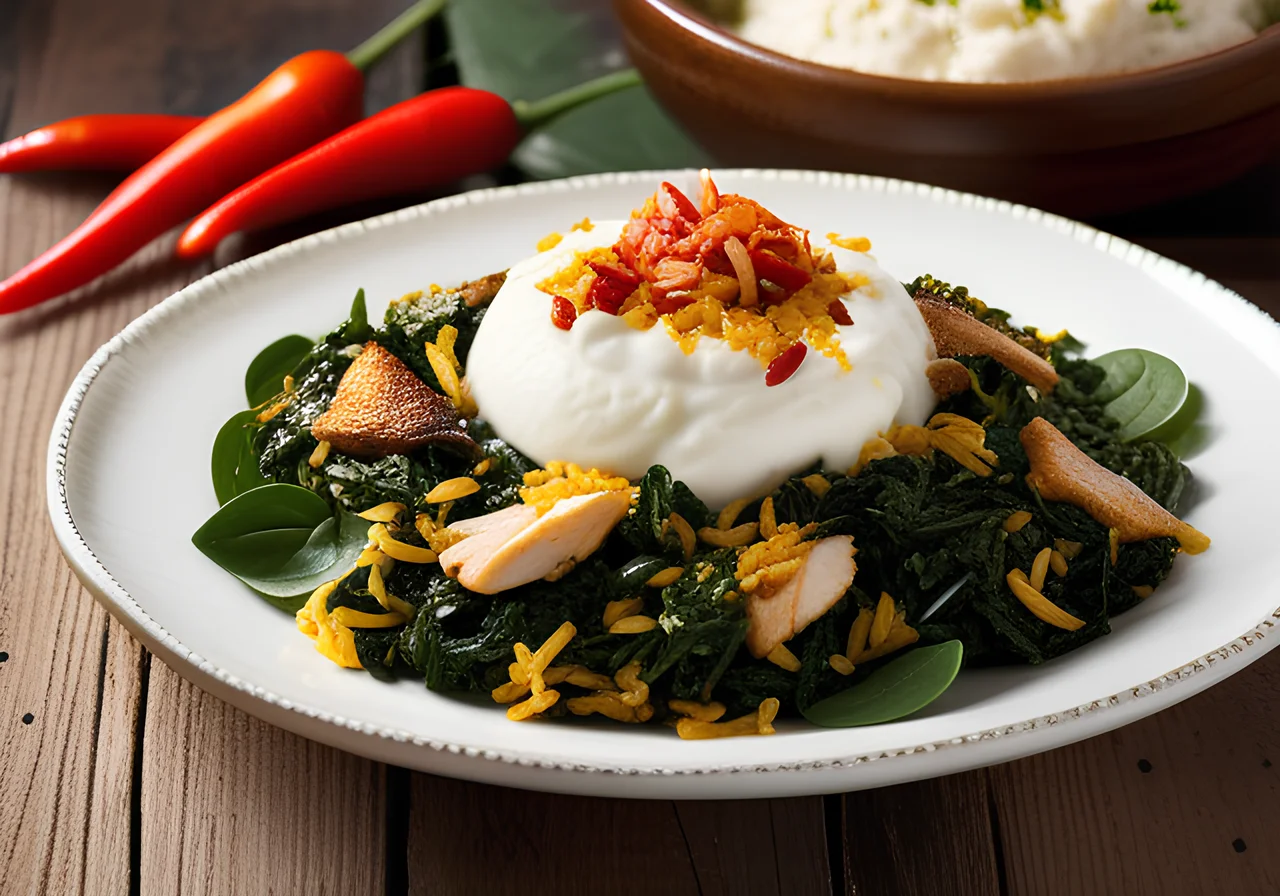 Chicken Spinach Pilaf with Yogurt