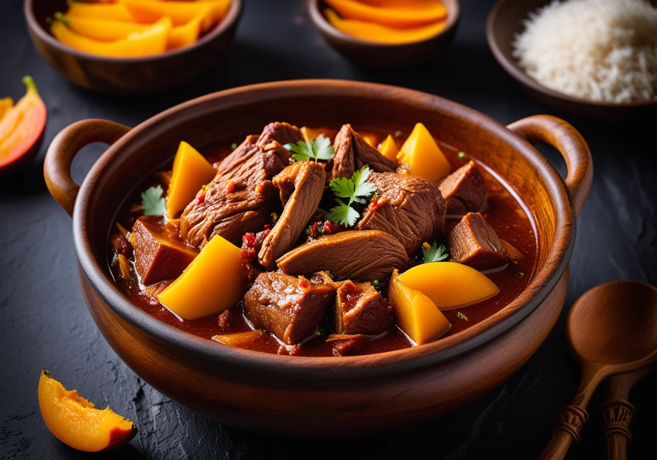 Indian Duck Stew with Papaya Chutney