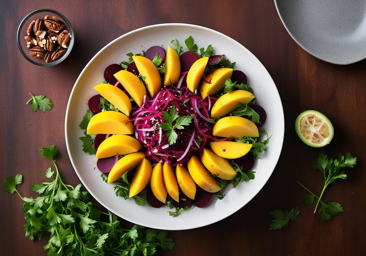 Mango Salad with Beetroot and Avocado