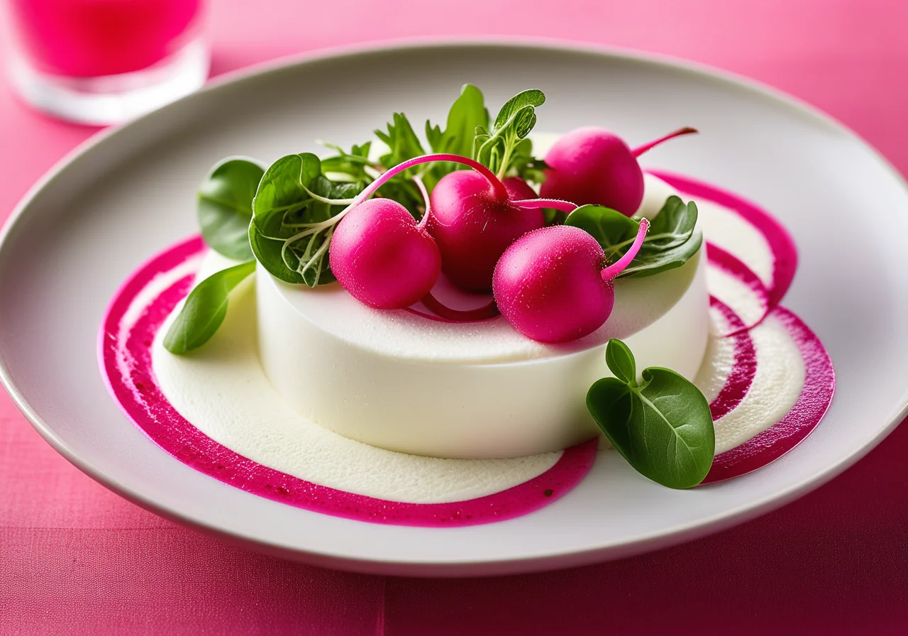Radish Salad with Vegetable Mousse