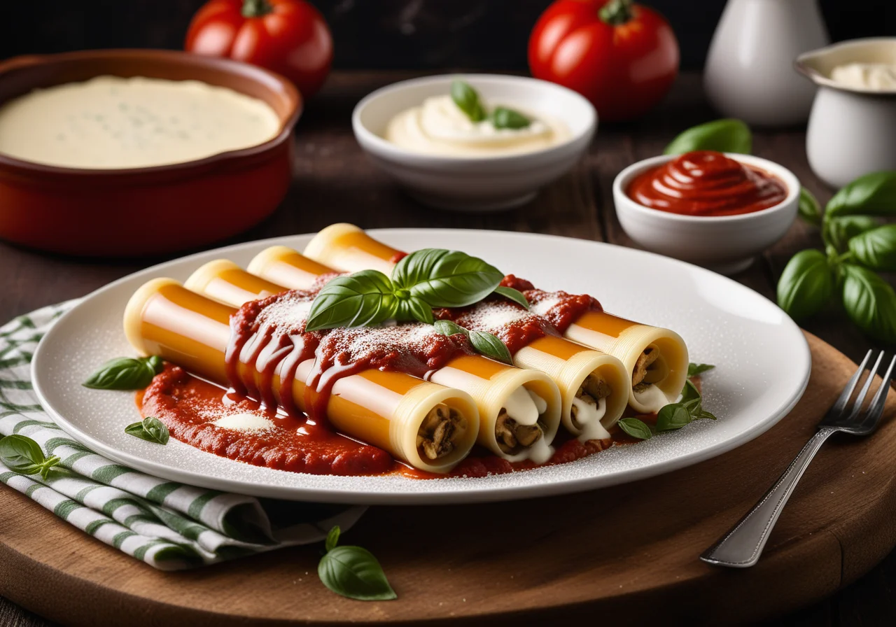 Cannelloni with Mushroom Filling
