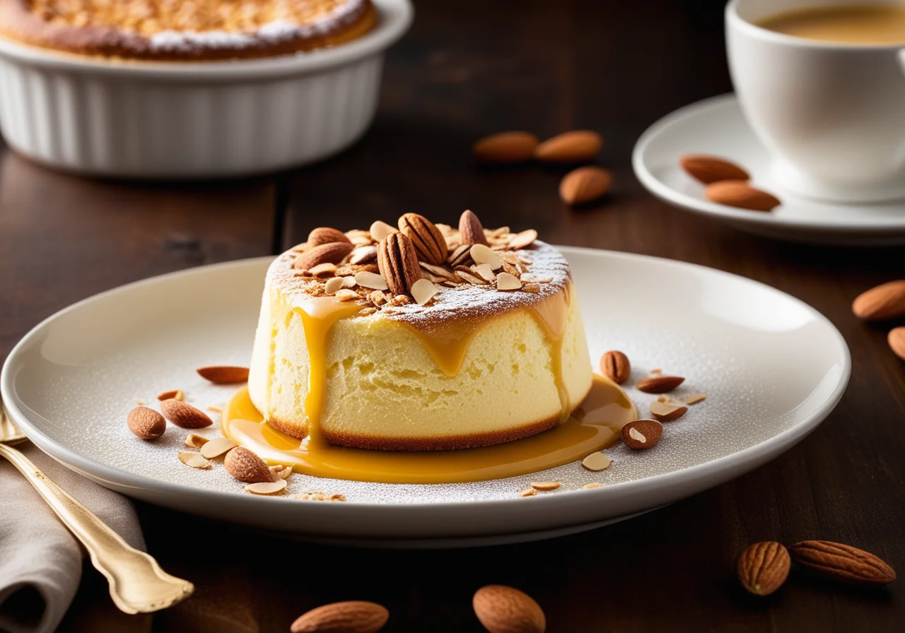 Soufflé with Toasted Almonds