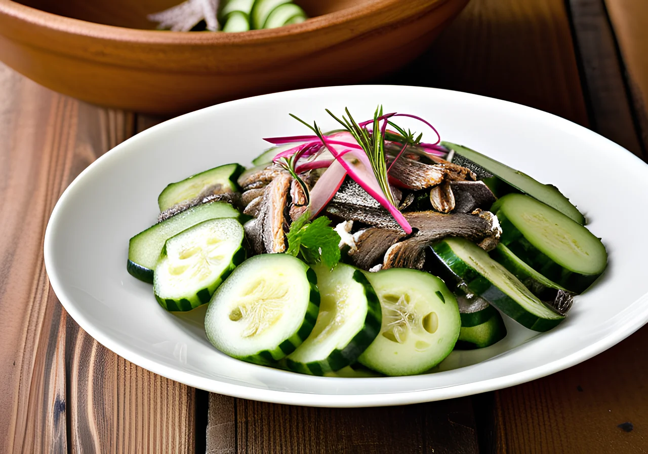 Cucumber Salad with Sardines and Anchovies