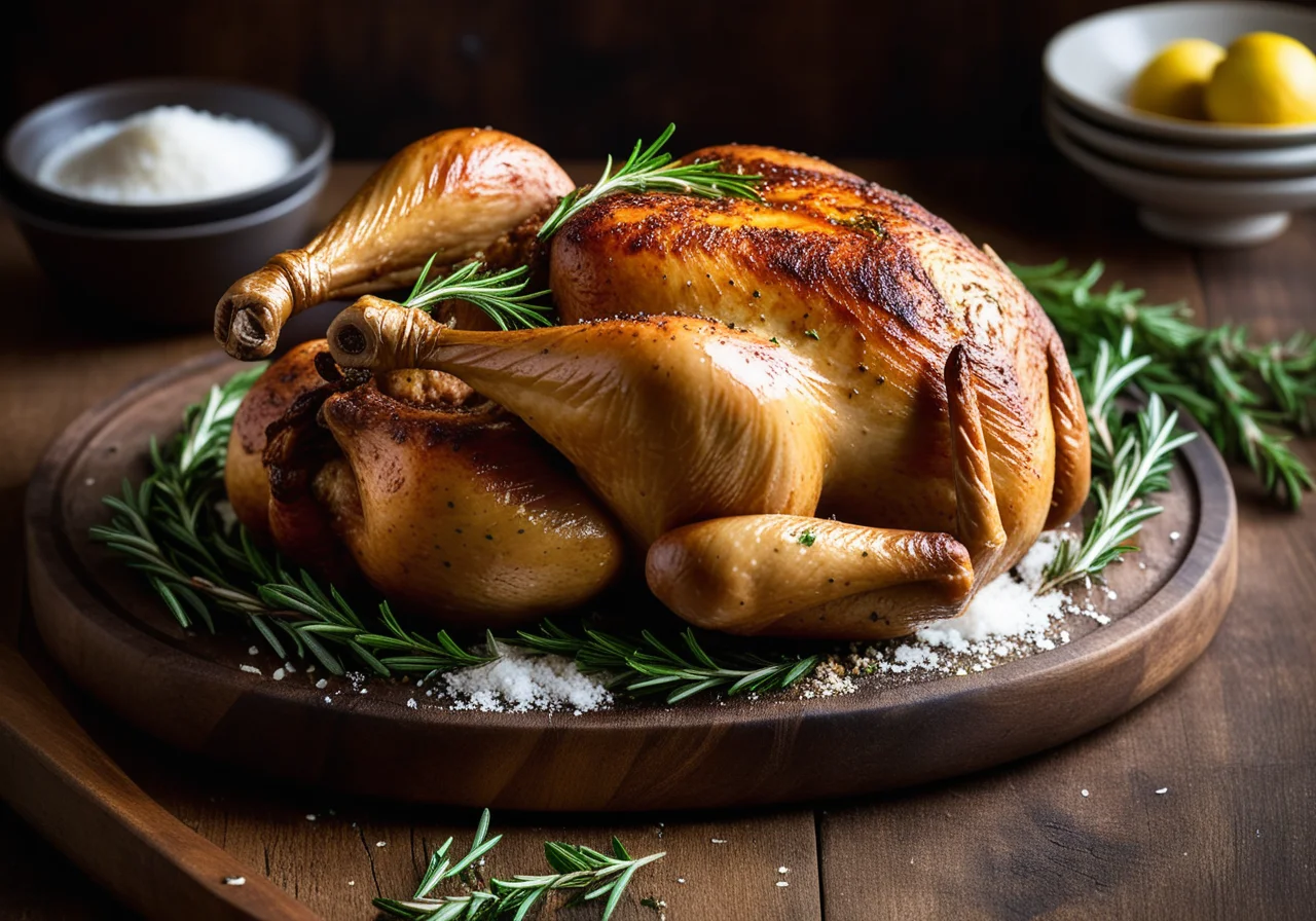 Roasted Chicken in Salt-Herb Coating