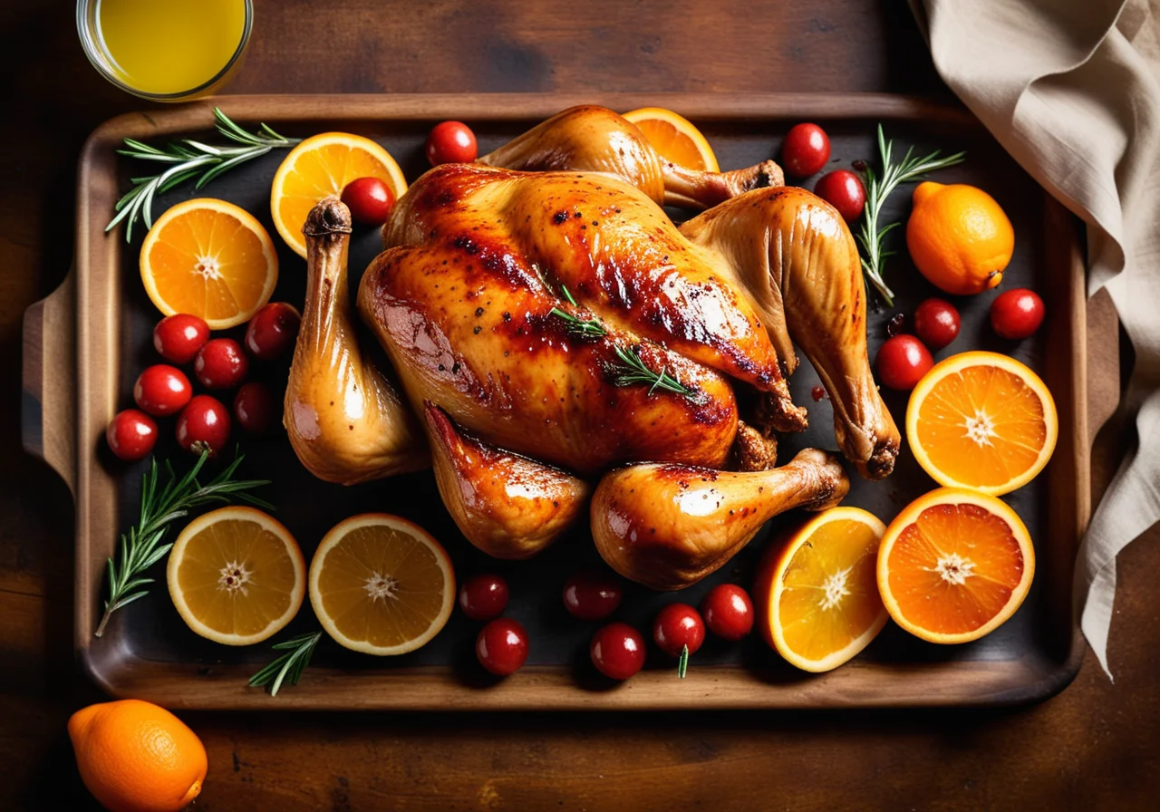Baked Chicken Parts with Oranges