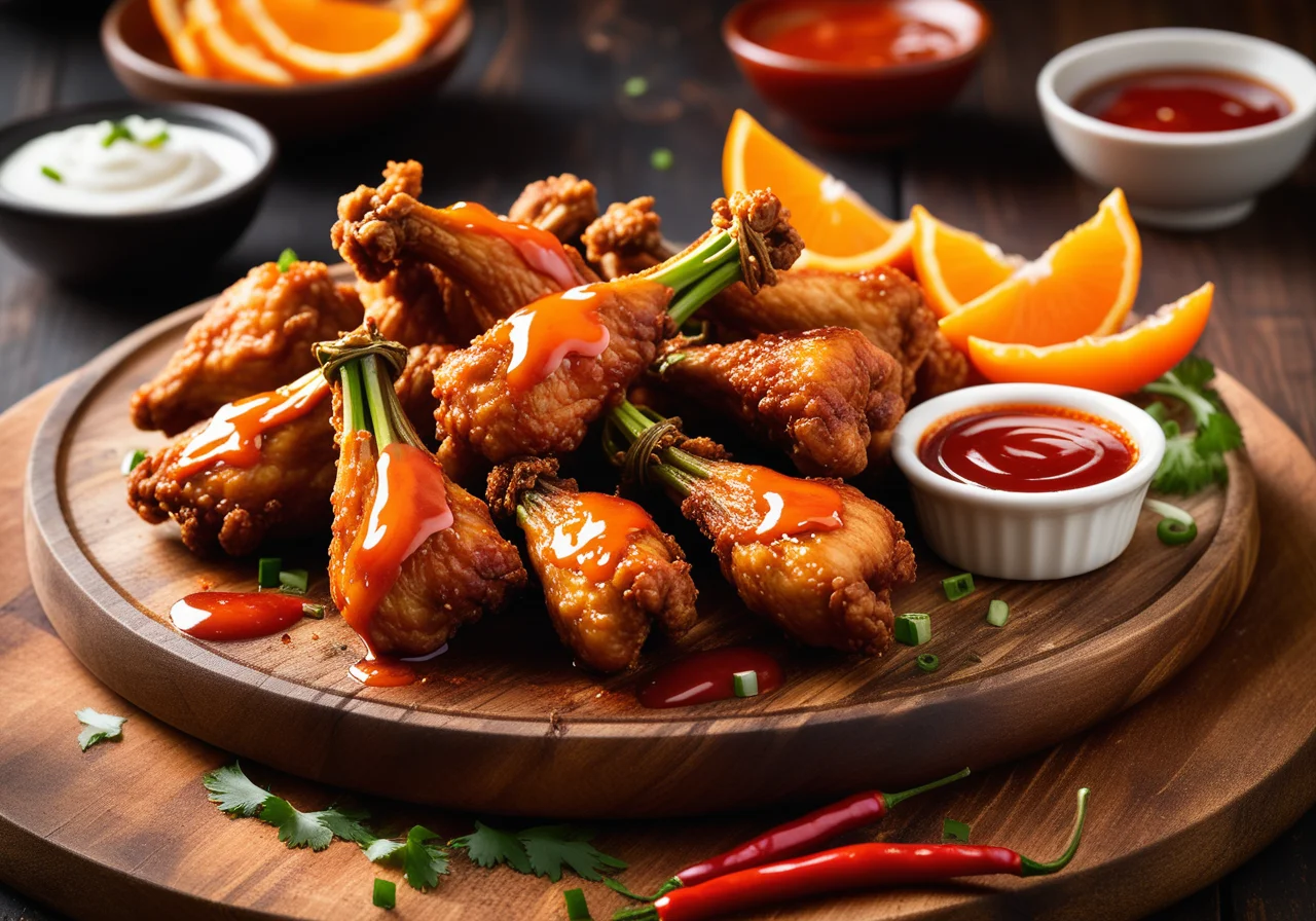Chicken Wings with Chili Dip