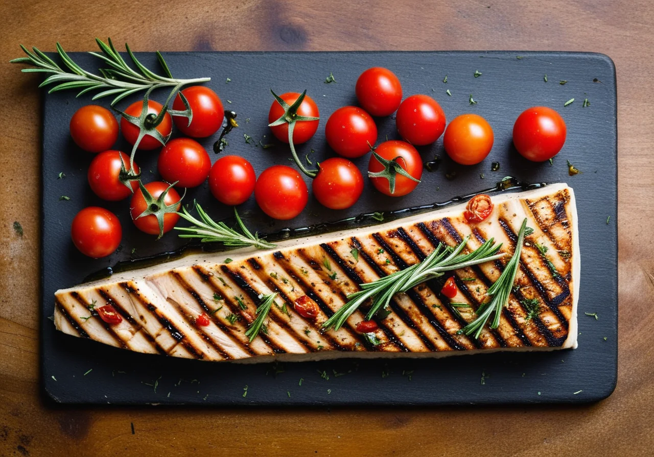 Grilled Swordfish with Tomatoes