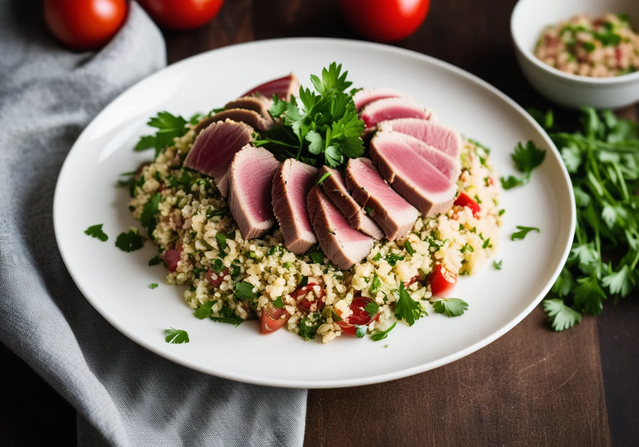 Tuna on Bulgur Salad