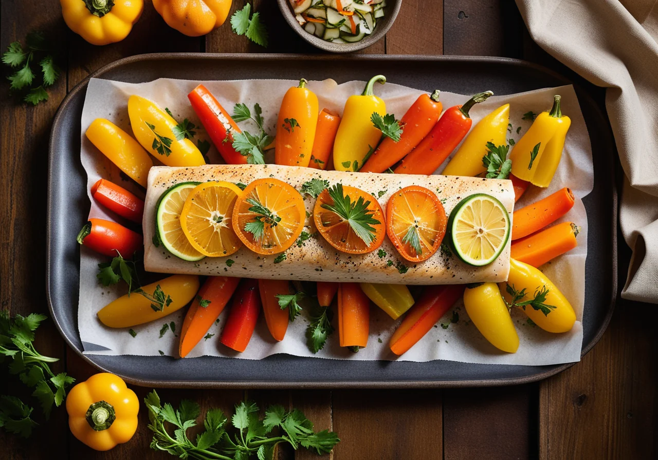 Baked Redfish with Vegetables