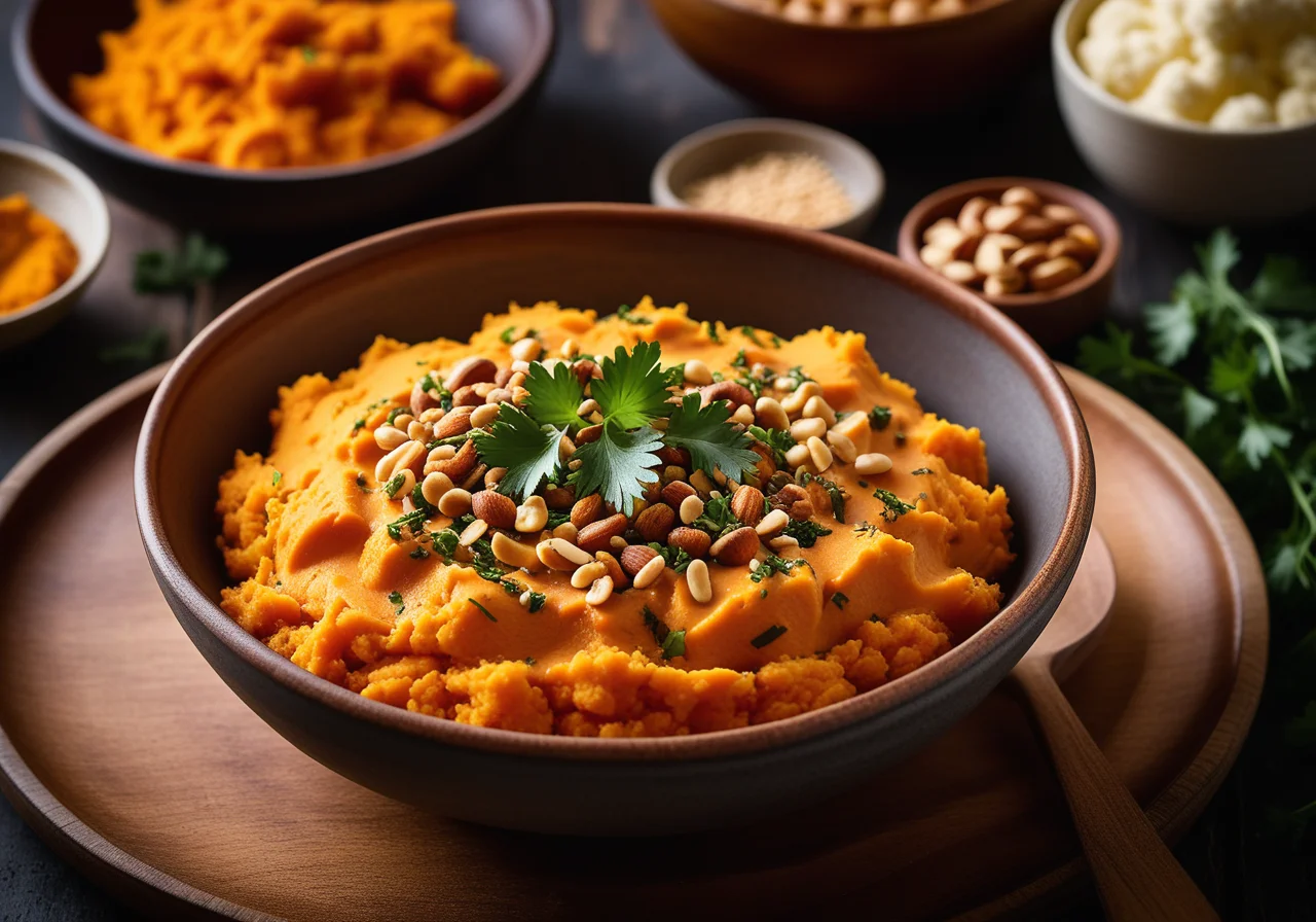 Sweet Potato Mash with Chili and Cauliflower
