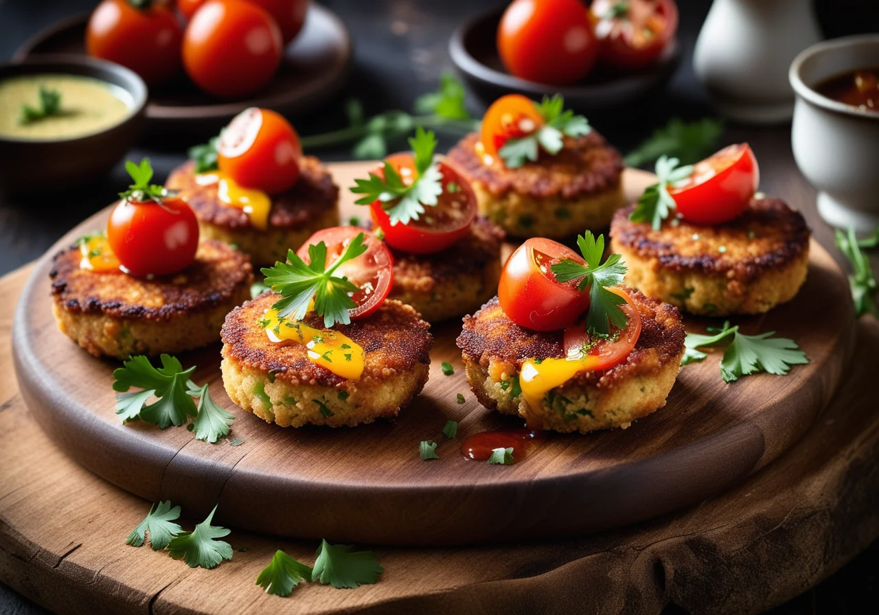 Shrimp Cakes with Ginger Tomato Chutney