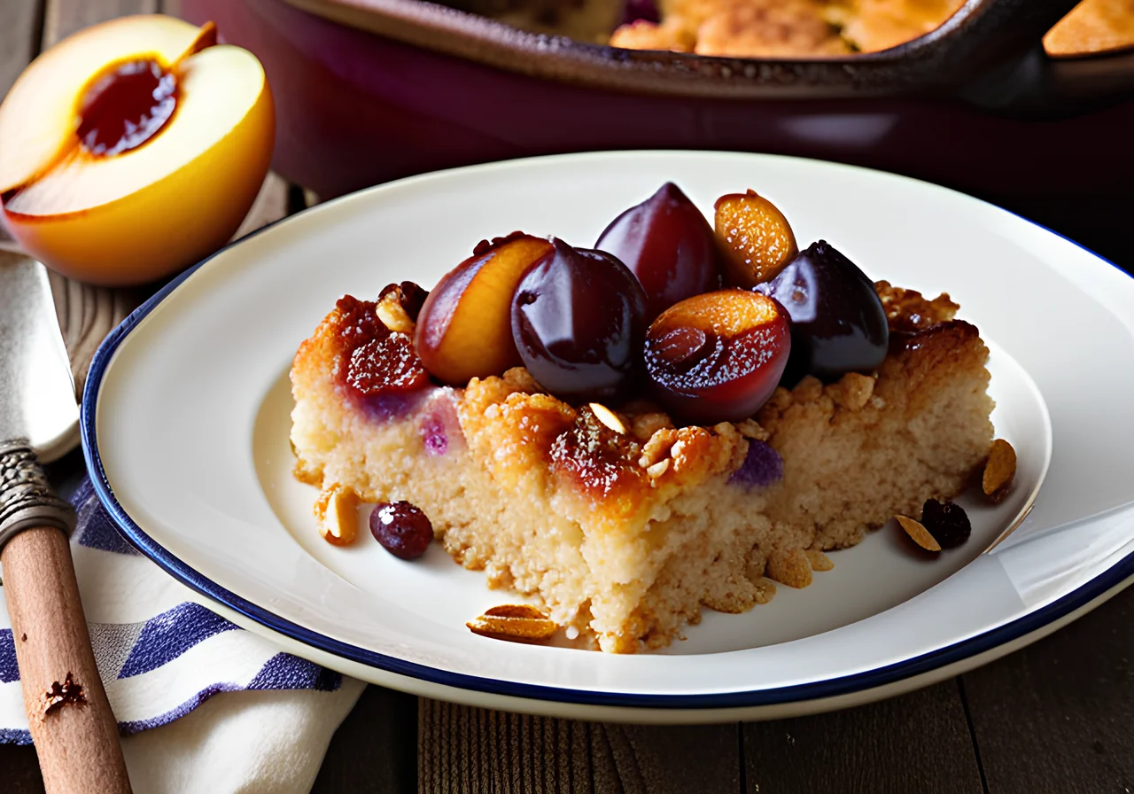 Rice Casserole with Plums