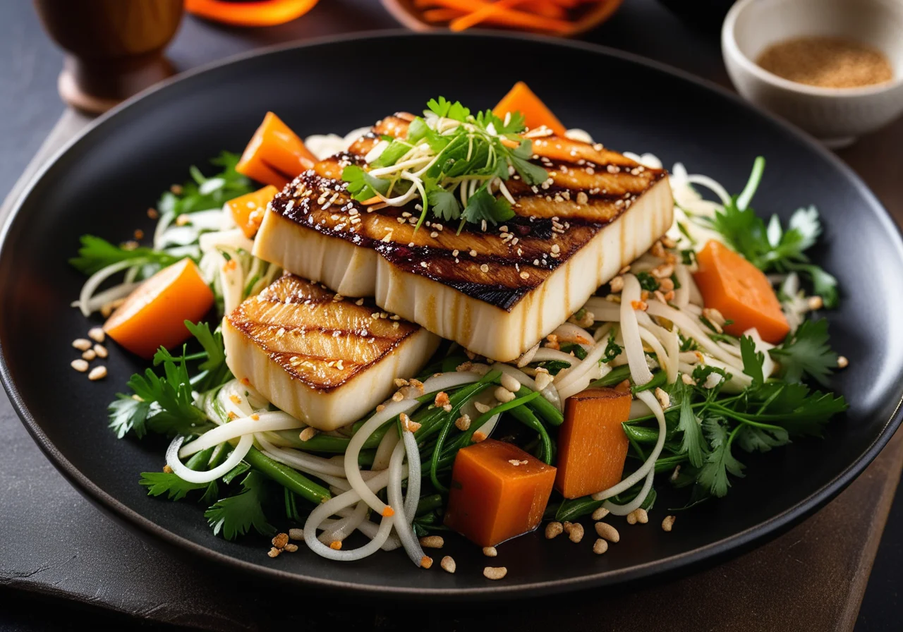 Wok Vegetables with Atlantic Cod