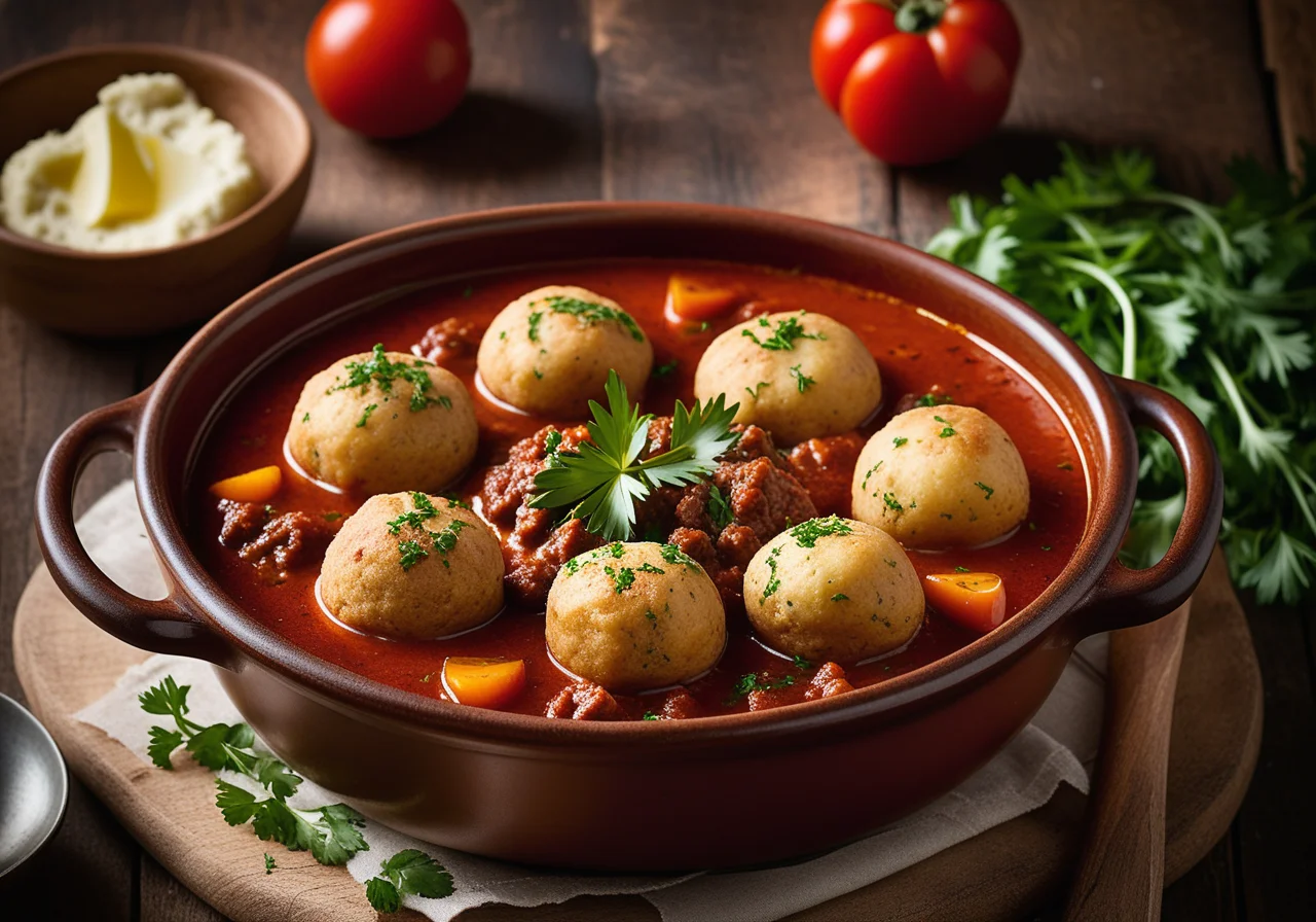 Deer Goulash with Bread Dumplings